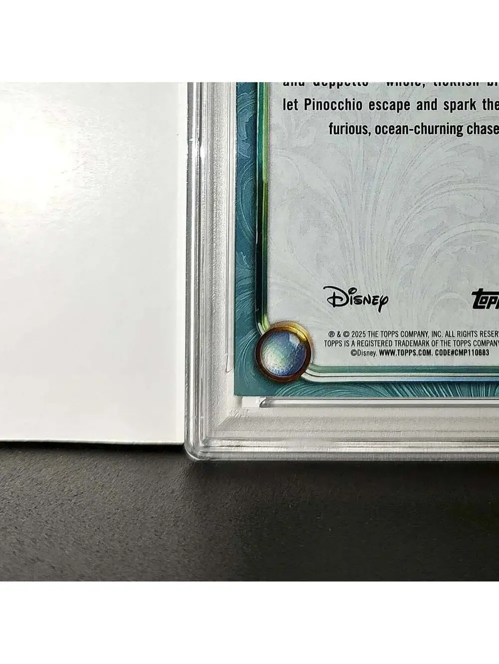 Monstro 2025 Topps Disney Wonder #110 Diamond Card Pinocchio PSA 8